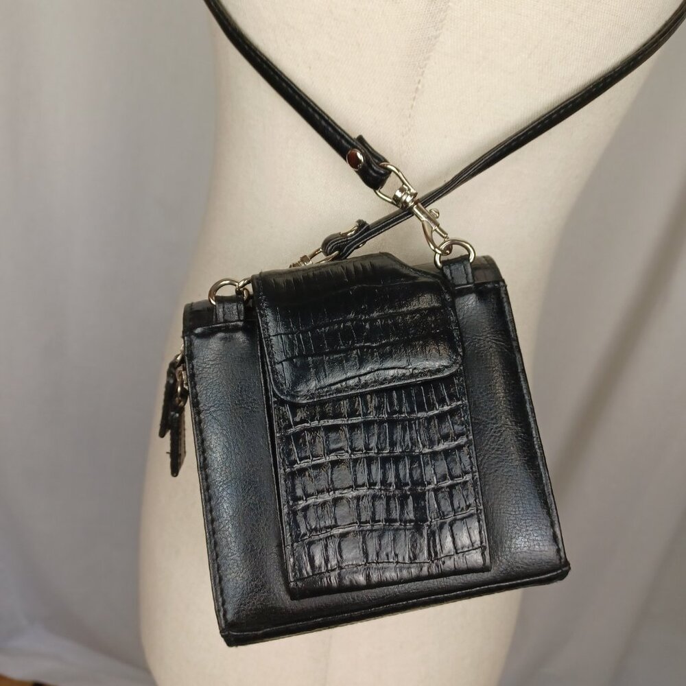 S O L D * Vintage 90s Y2K Western Mini Bag, 5x5 - Picture 6 of 12